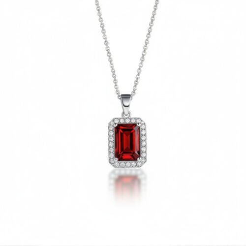 Crimson Solitaire Pendant